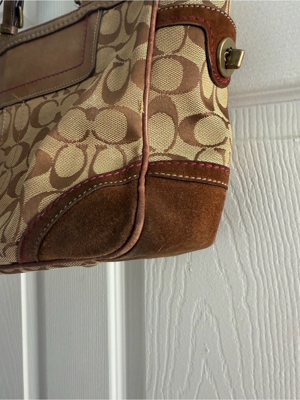 Vintage Y2K Coach Signature Gallery Tote 8K49 - Well Loved / Casual Use - Picture 10 of 16